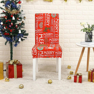 Printed chair cover Christmas Chair Chair seat for dining banquet party Restaurant 40510 Hola Home Color 9 Universal Size 